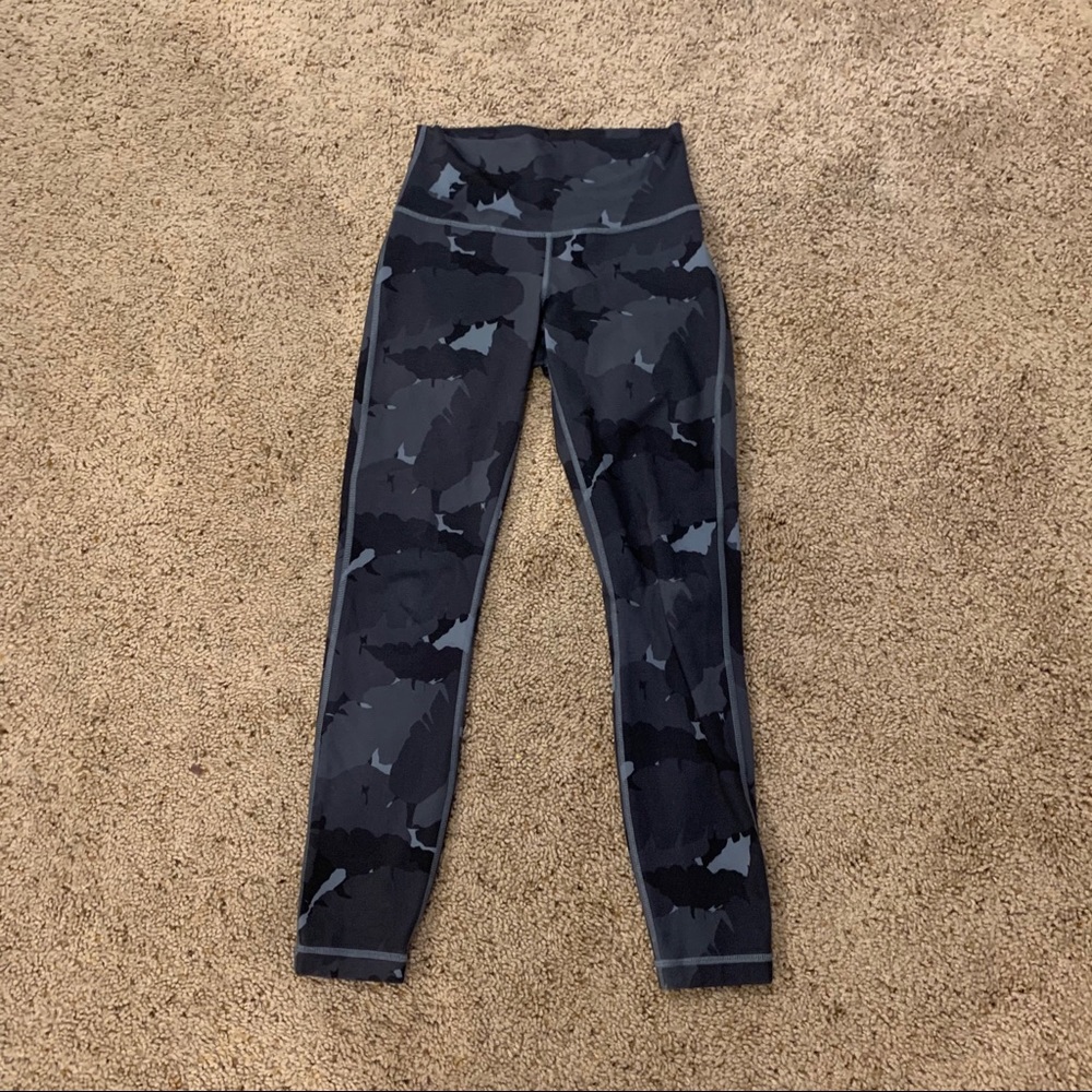 Grey and Light Blue Lulu Align 25” Legging